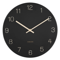 Nástenné hodiny Karlsson KA5788BK Charm Engraved Numbers, 30 cm
