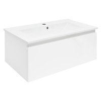 Kúpeľňová skrinka s umývadlom SAT B-Way 79x30x45 cm biely lesk BWAY80WU4