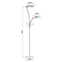 Aluminor Kitel 89 stojaca LED lampa LED na čítanie