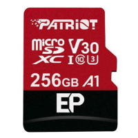 Patriot V30 A1/micro SDXC/256GB/100MBps/UHS-I U3/Class 10/+ Adaptér