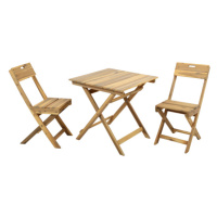 Rojaplast drevený bistro / balkónový set FILAX stôl + 2x skladacia stolička