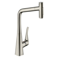 Hansgrohe M71, drezová batéria Metris Select s výsuvnou spŕškou, vzhľad nerezový, HAN-73820800