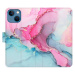 Flipové puzdro iSaprio - PinkBlue Marble - iPhone 13 mini