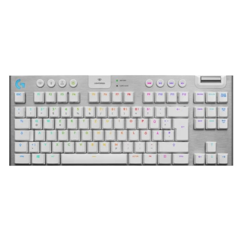 Logitech Mechanical Gaming Keyboard G915 TKL Tenkeyless LIGHTSPEED Wireless RGB - Tactile - WHIT