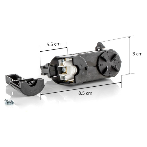 3-fázový multiadaptér Noa, nosnosť 10 kg, čierny GLOBAL