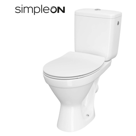 Cersanit Carsania II CleanOn WC kombi + pomaly padajúce sedátko, zadný odpad,3/6l, K11-2340