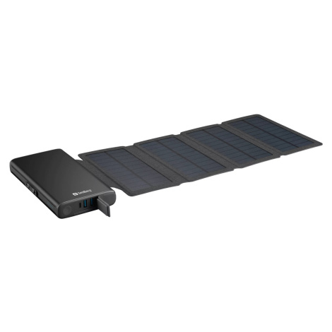 Sandberg Solar 4-Panel Powerbank 25000 mAh, solárna nabíjačka, čierna