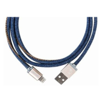 PlusUs kábel LifeStar Premium Lightning to USB 1m - Denim Blues