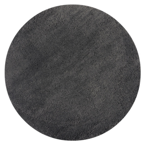 Kusový koberec Shaggy Teddy Charcoal kruh Rozmery kobercov: 133x133 (priemer) kruh