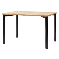 Čierny jedálenský stôl so zaoblenými nohami Ragaba TRIVENTI, 120 x 80 cm