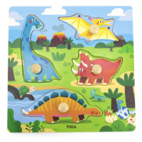 Puzzle s rúčkami Viga 44596 dinosaury