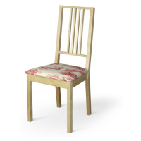 Dekoria Poťah na stoličku Börje, bordový vzor na svetlobéžovom podklade, poťah na stoličku Börje