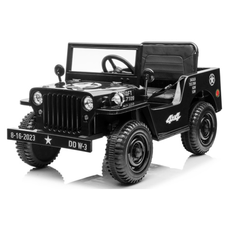 mamido Detský elektrický jeep Willys Star 4x4 čierny