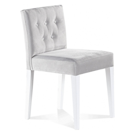 Detská čalúnená stolička quadrat - šedá/biela