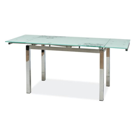 Sconto Jedálenský stôl SIG-GD017 biela/chróm Houseland