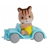 Sylvanian family Baby príslušenstvo - veverička v aute