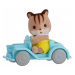 Sylvanian family Baby príslušenstvo - veverička v aute