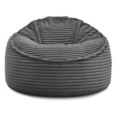 Tmavosivý menčestrový sedací vak Socrate – Bobochic Paris