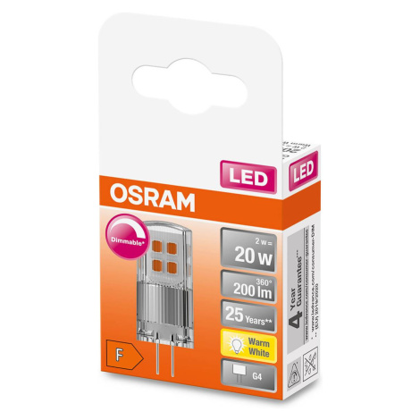 OSRAM PIN 12V LED s kolíkom G4 2 W 200 lm stmieva