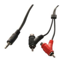 PremiumCord Kábel Jack 3.5mm-2xCINCH+2xCINCH M/M 2m