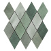 Mozaika Cir Materia Prima mix green rombo 25x25 cm lesk 1069906