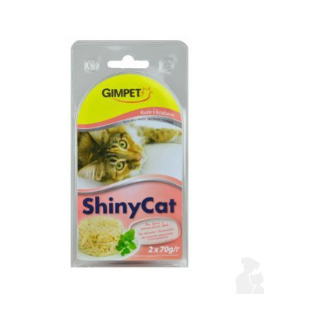 Gimpet cat cons. ShinyCat kuracie mäso/krab 2x85g + Množstevná zľava