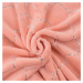domtextilu.sk Trendy korálovo ružová hrejivá deka so strieborným geometrickým vzorom 14566-10381