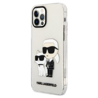 Karl Lagerfeld Glitter Kryt pre iPhone 12 / 12 Pro, Transparentný