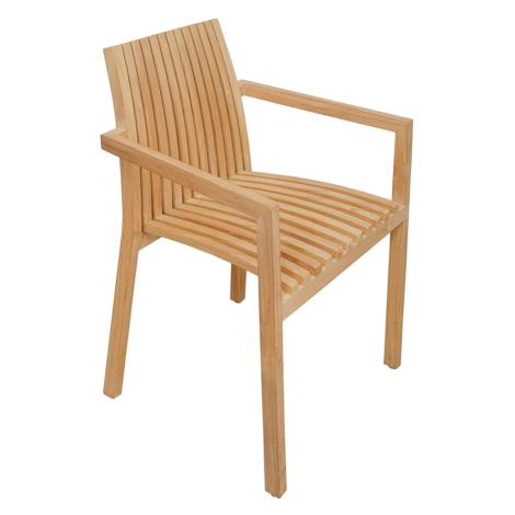 Drevené záhradné stoličky v súprave 2 ks v prírodnej farbe Navy – Ezeis