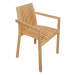 Drevené záhradné stoličky v súprave 2 ks v prírodnej farbe Navy – Ezeis