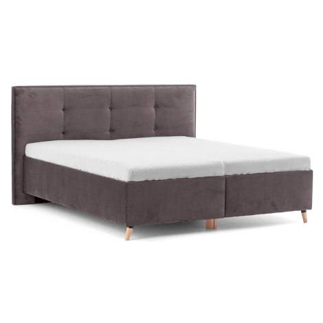 DREVONA03 Manželská posteľ 160 cm DREVONA® ZARA, sivohnedá taupe Terra 29