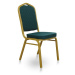 KONDELA Zina 2 New konferenčná stolička zelená / zlatá
