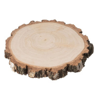 Drevená podložka z kmeňa brezy s kôrou 8-10 cm