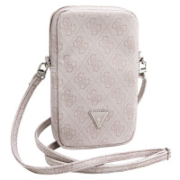 Guess PU 4G Triangle Logo Wallet Phone Bag Zipper Pink