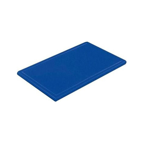 Gastro Lopárik na krájanie plastový 53 × 32,5 × 2 cm GN 1/1, s drážkou, modrý
