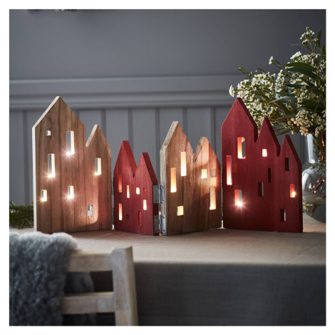 Dekoračné LED svietidlo View z dreva, červená Markslöjd