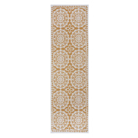 Okrovožlto-biely vonkajší koberec 80x250 cm Jardin – NORTHRUGS