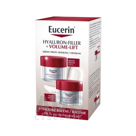 Eucerin Hyaluron-Filler +Volume-Lift denný krém SPF15 pre normálnu a zmiešanú pleť 50ml + nočný 