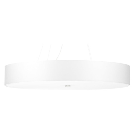 Biele závesné svietidlo s textilným tienidlom ø 90 cm Herra – Nice Lamps