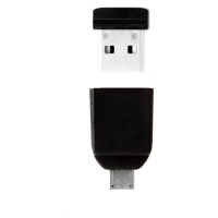 VERBATIM Flash Disk 32GB Store 'n' Stay Nano + micro USB OTG adaptér, USB 2.0, čierna