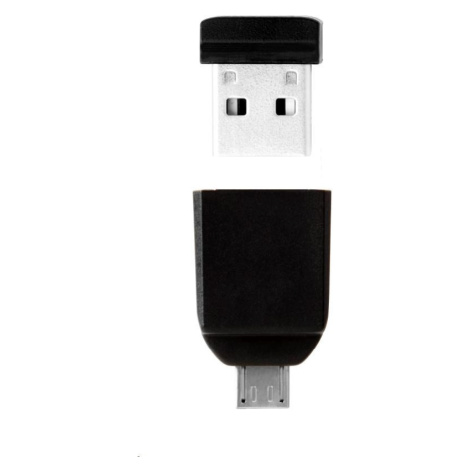 VERBATIM Flash Disk 32GB Store 'n' Stay Nano + micro USB OTG adaptér, USB 2.0, čierna