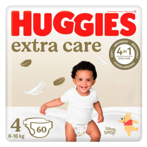 HUGGIES®Extra care Plienky jednorázové 4 (8-14 kg) 60 ks