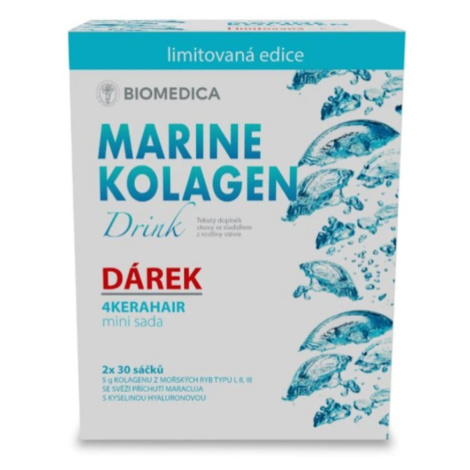 BIOMEDICA Marine kolagén drink 2 x 30 sáčkov + DARČEK 4Kerahair mini sada