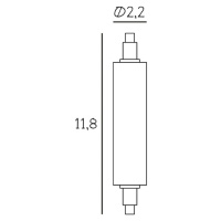 LED tyčová lampa Lightsaber, R7s, 10 W, 2 700 K, stmievateľná