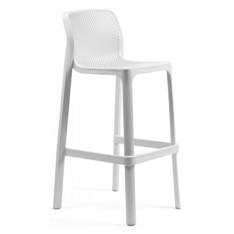 NARDI GARDEN - Biela barová stolička NET