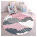 Ružovo-sivý detský koberec ø 120 cm Comfort – Mila Home