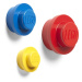 Vešiak na stenu, 3 ks, viac variant - LEGO Farba: žlutá, modrá, červená