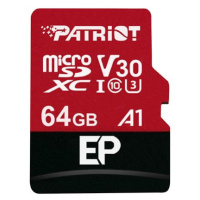 Patriot V30 A1/micro SDXC/64GB/100MBps/UHS-I U3/Class 10/+ Adaptér