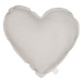Dadaboom.sk Mini ľanový vankúš srdce svetlo sivá 28 cm