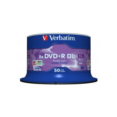 Verbatim DVD+R DL, Double Layer Matt Silver, 43758, 8.5GB, 8x, spindle, 50-pack, 12cm, pro archi